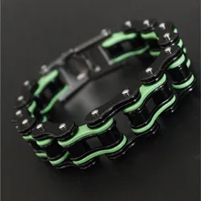 Нержавеющая сталь, модный мужской браслет с фигуркой велосипеда, черная зеленая цепочка на руку, подарки для мужчин, Большой Шарм, браслеты, мужские аксессуары в стиле панк