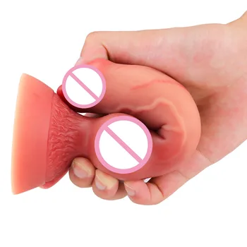 Soft Realistic Animal Dog Big Dildo Suction Cup Cock Lesbian Silicone Masturbators Penis Butt Plug Adult Sex Toy for Men Women 5