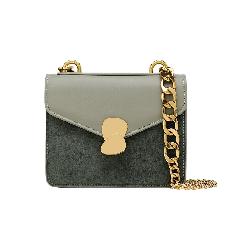 Goede Mini Lederen Crossbody Tassen Voor Vrouwen 2019 Groene Keten Schouder Tas Dame Reizen Portemonnees en Handtassen Cross Body Bag