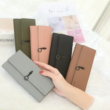 

2020 Solid Nubuck Leather Zipper Long Women Wallet Phone Bag Luxury Brand Wallets Designer Purse Card Holder Clutch Credit Card