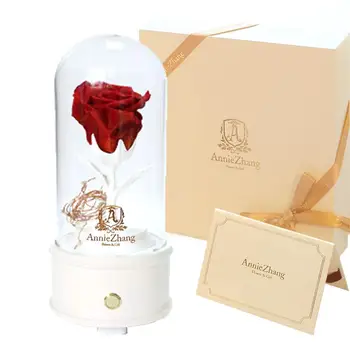 

Rose Artificial Flower Musical Box with Bluetooth Function Gift for Valentine's