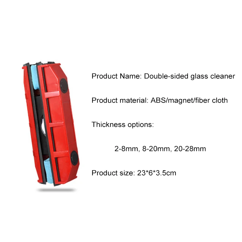 Double-sided Manual Window Cleaner Powerful Magnetic Window Cleaner High-rise Shower Screen Brush Portable Glass Cleaner - Famidy.com
