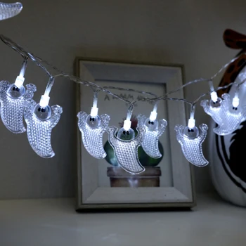 

20 Led Ghost Pumpkins Bats String Lights For Halloween Party Decor Window Display Halloween Light Strings Pumpkin Light Strings