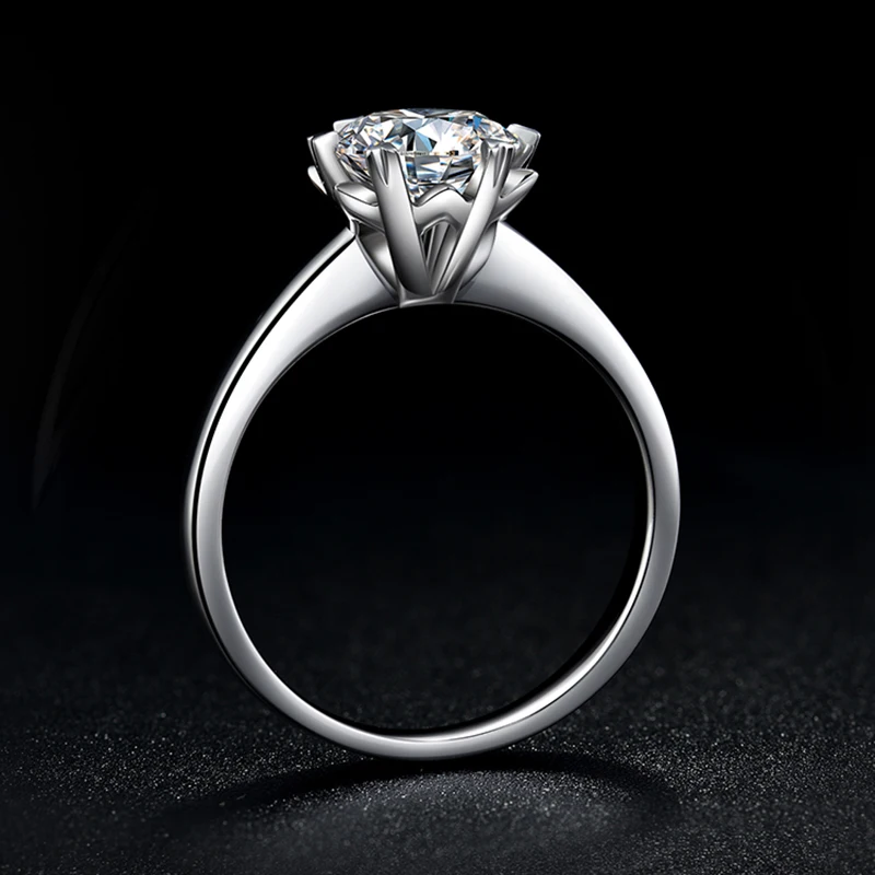 BOEYCJR на заказ 18K 750Au золото 1ct D Цвет VVS Moissanite Снежинка обручальное кольцо с бриллиантом с национальным сертификатом для женщин