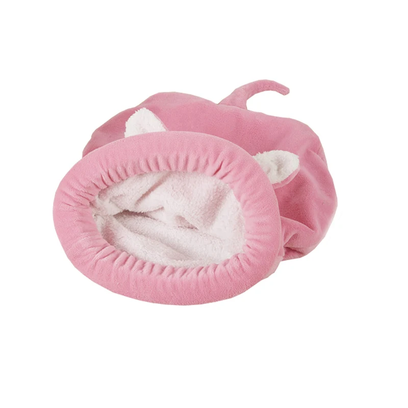 Pink Теплый коралловый флисовый спальный мешок для кошек, кровать для щенков, маленьких собак, домашних животных, коврик для кошек, кровать для питомника, мягкая теплая спальная кровать, товары для домашних животных - Цвет: Pink