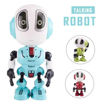 

Newest Talking Repeat Robot Smart Robot Toy Alloy Figure With LED Flashing Lights Support Touch Sensor Interactive Toy For Kids