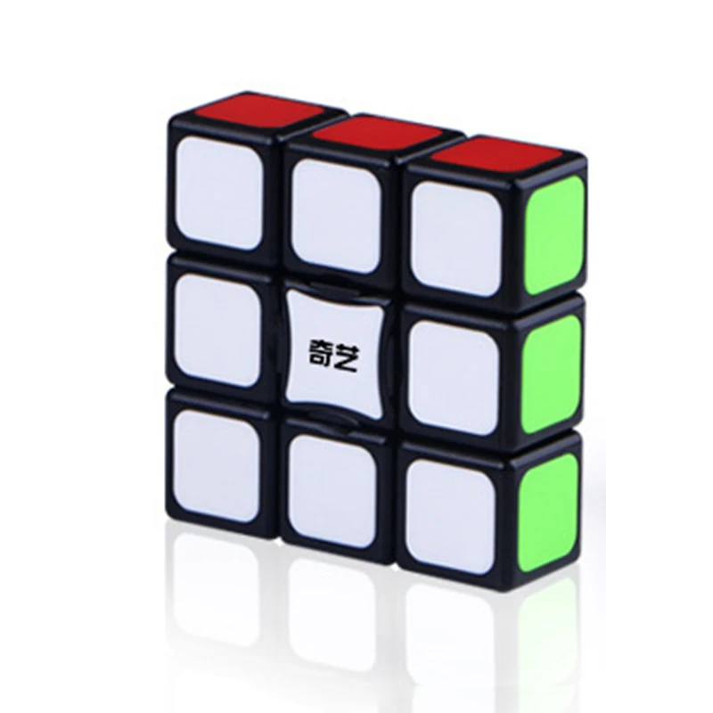 Qiyi 1x3x3 магический скоростной куб без наклеек 3x3x1puzzle Cubo Magico Twist 133 куб Развивающие игрушки для детей - Цвет: black