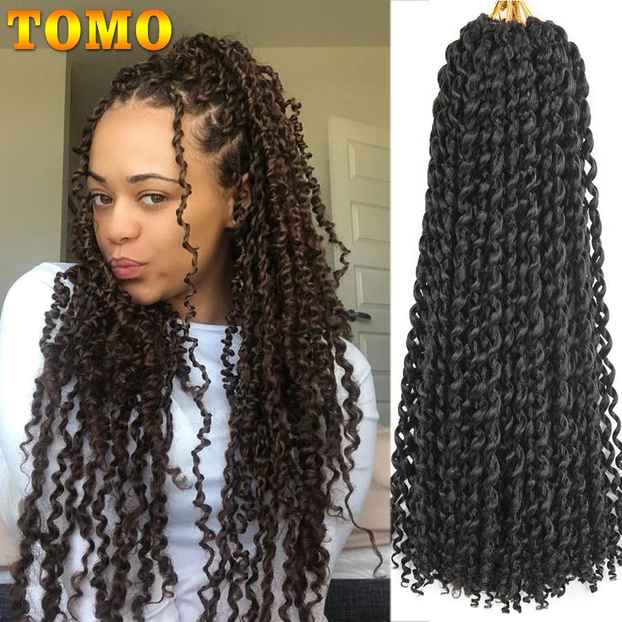 Tomo 18 Long Passion Twist Crochet Hair Extension Ombre Spring
