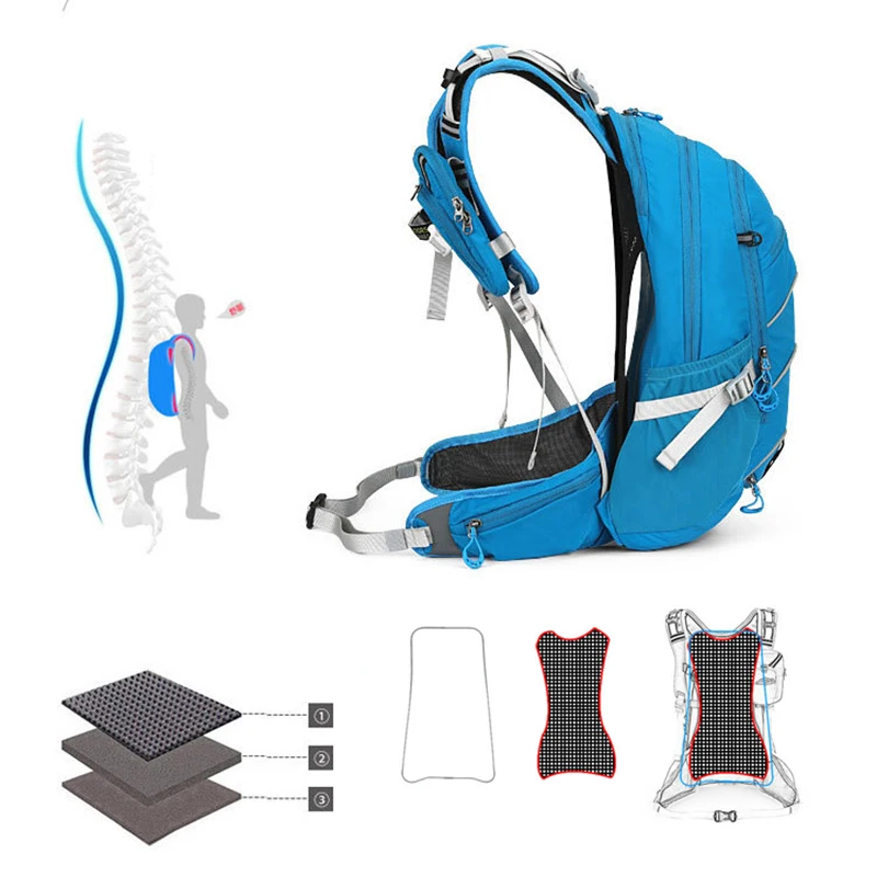 Водонепроницаемый уличный рюкзак для мужчин, 20л альпинистские велосипедные гидратационные сумки для кемпинга походный рюкзак, спортивные велосипедные рюкзаки