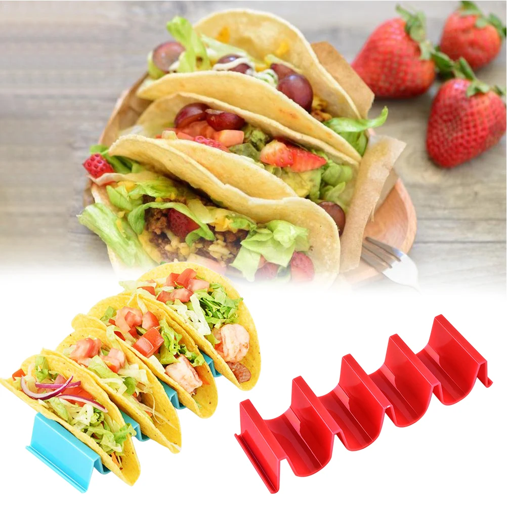 Красочные пластиковые Taco оболочки держатель Taco стенд пластины протектор Еда Держатель кухонные продукты стойка для блинов подставки