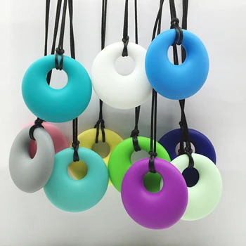 

10pc Baby Silicone Teethers BPA Free Teething Toy Cartoon Round Teether Silicone Beads DIY Necklace Making