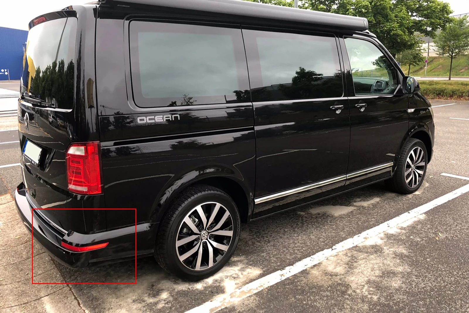 2 шт. для VW Transporter T6+ отражатель заднего бампера без светильник с красными линзами