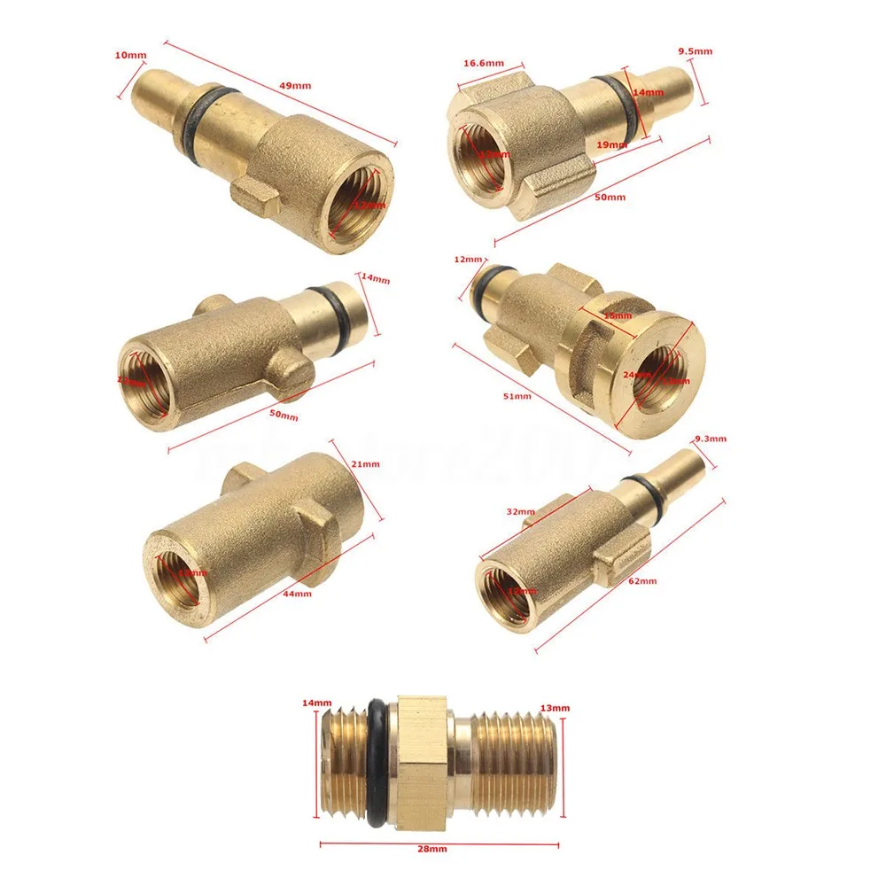 

2pcs Adjustable Car Wash Snow Foam Lance Pressure Nozzle Soap Bottle Gun 1/4" Adapter for Karcher Bosch Lavor Nilfisk