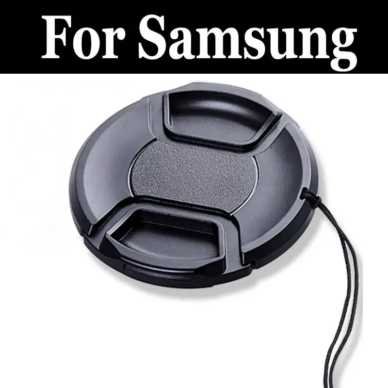 Dslr Camera Snap On Pinch Scope Lens Cap Cover Rope Per Samsung Aq100 Cl80 Dv150F Dv300F Ex2F St5500 Wp10 Galaxy K Zoom Nx