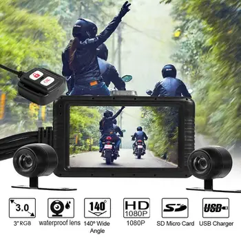 

Front & RearDual Lens View Camera Motorcycle DVR Driving Camcorder Camcorder Night Vision