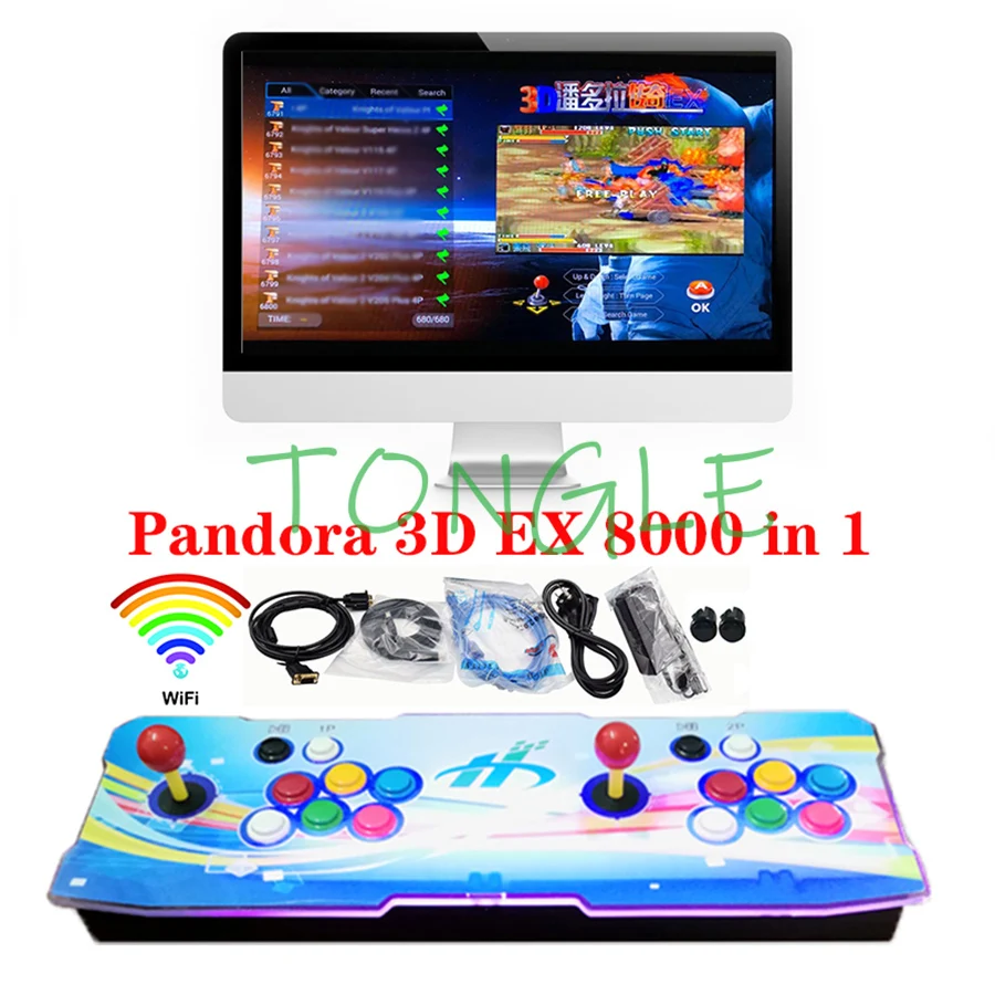 Pandora 3D WIFI EX SAGA Arcade Box 128 GB 8000 in 1 Save Function  Multiplayer Joysticks Arcade Game Console|Coin Operated Games| - AliExpress