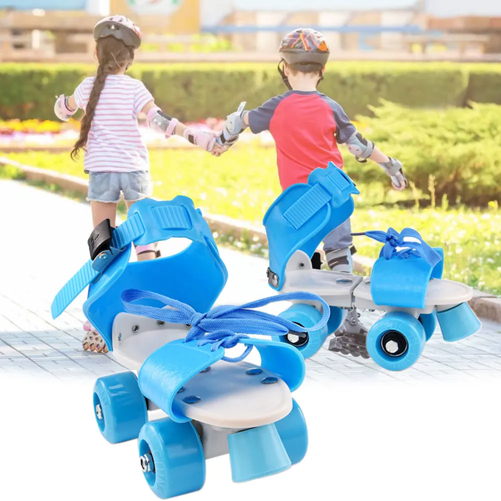 Для девочек и мальчиков скейт обувь дети портативный четыре колеса открытый роликовые двухрядные подарок износостойкие регулируемые дети Нескользящие ABS