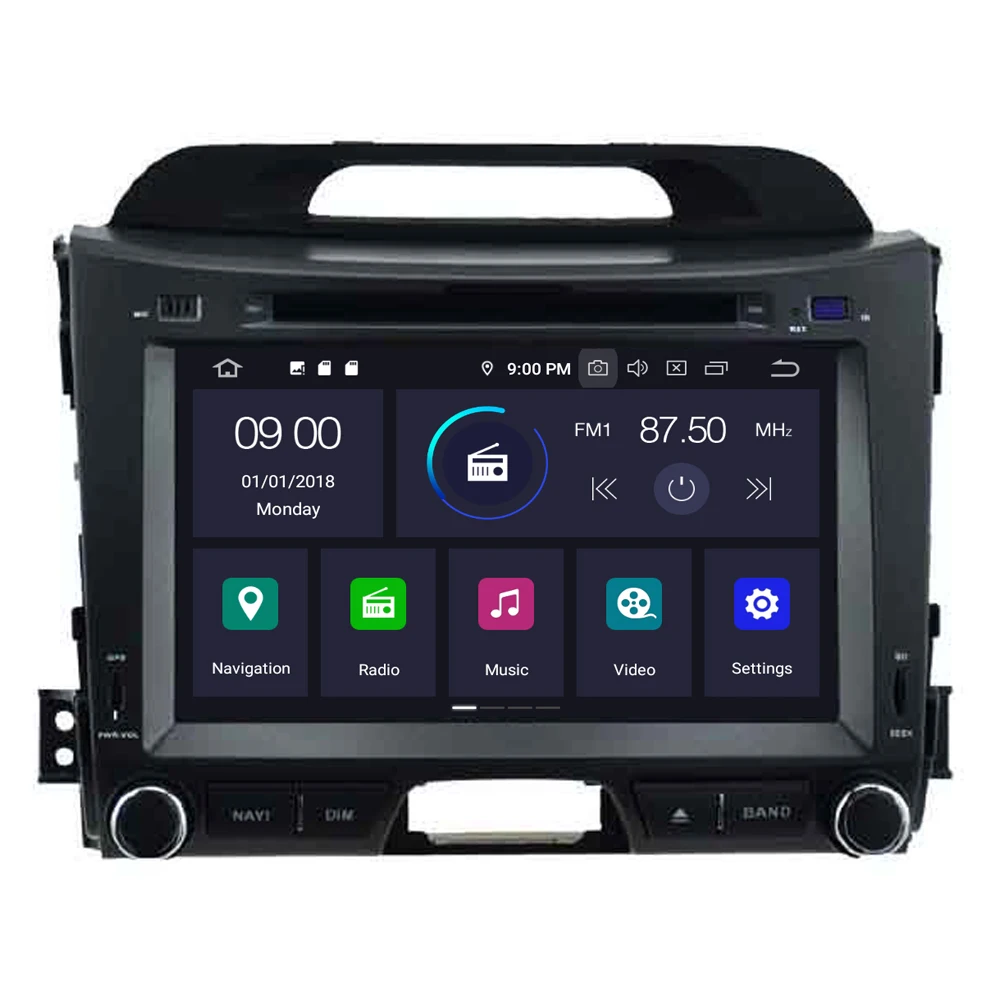 Автомагнитола для Kia Sportage R 2010 2011 2012 2013 Android 2014 с радио DVD GPS навигацией СБ Navi