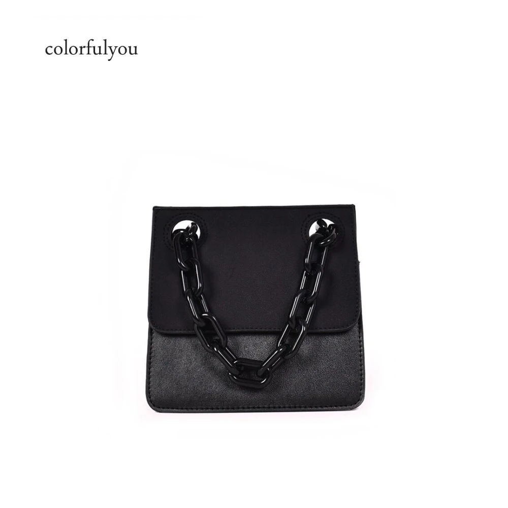 

Vintage Acrylic Chain bag Women's Handbags 2019 New Small Scrub Leather Shoulder Bag Female Fashion Mini Flap Bag Bolsa Feminina