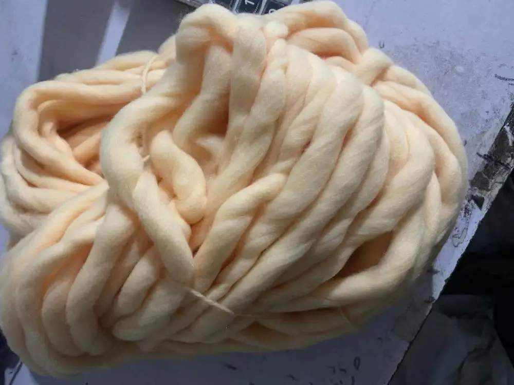 ZENGIA супер громоздкая Рука вязание шерсть-ровинг вязаное одеяло мохнатая шерстяная пряжа супер толстая пряжа для вязания/крючком/ковер/шапки - Цвет: Y1-9 cream