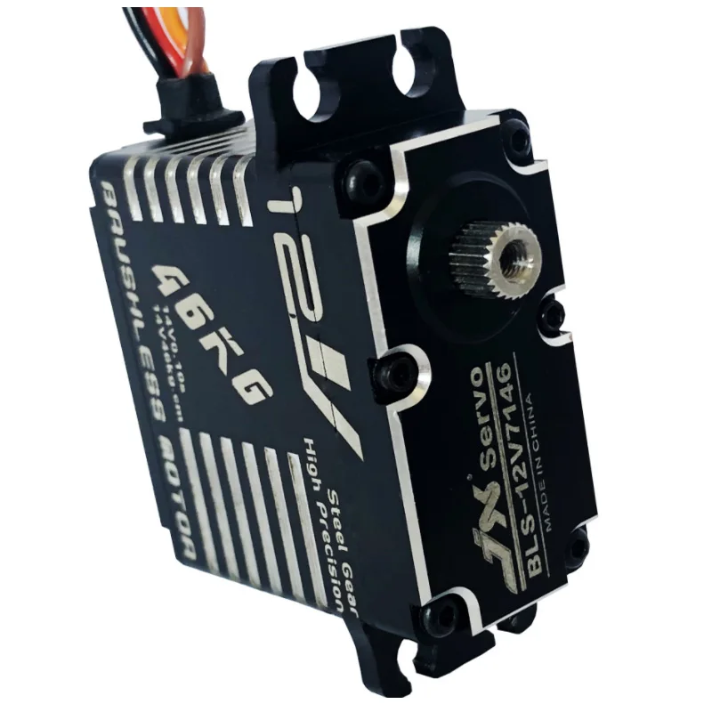 JX Servo BLS-12V7146 46KG12V HV стальная шестерня полный CNC алюминиевый корпус цифровой стандартный сервопривод водонепроницаемый для RC робот 1/5 автомобиль Heli
