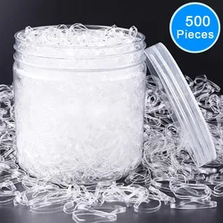 Clear Ponytail 1000 Pcs Ropes Rubber Band Holder Elastic Hair  For Women Girls  Bind Tie Holder Accessories Hair Styling Tools