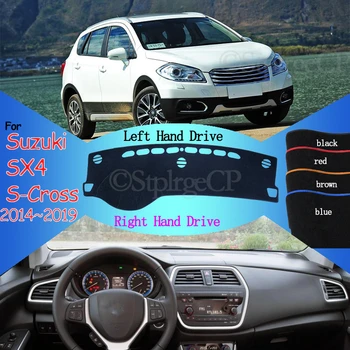 

Carpet Dashboard Cover Pad Protective Pad Dashmat Avoid Light Pad for Suzuki SX4 S-Cross 2014~2019 Maruti SX-4 SX 4 Cross SCross
