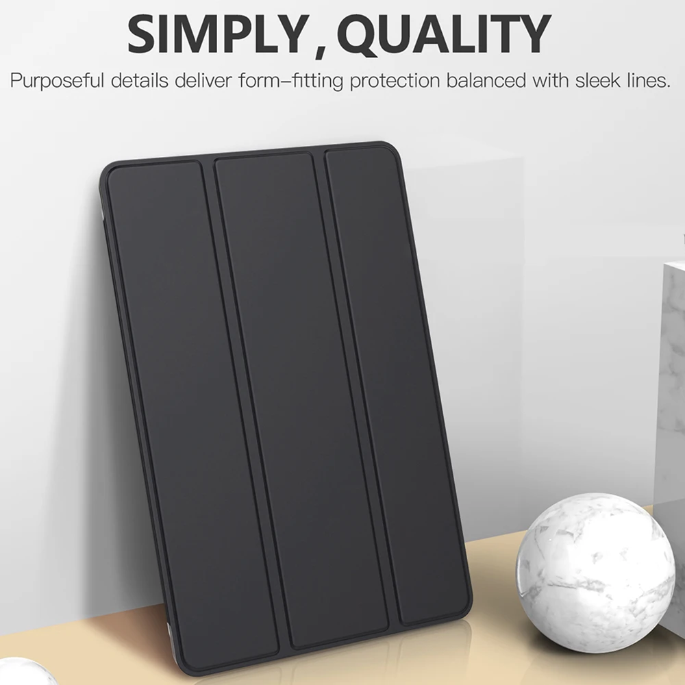 Tablet Case For Apple iPad 5 6 Three Fold Stand Bracket PU Leather Cover for 5th 6th Generation Auto Wake Funda