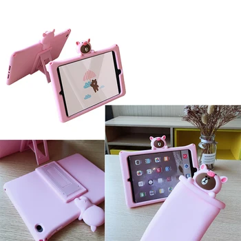 

Shockproof Case for Apple iPad Mini 4 Stand Cover Safe Silicone Case for iPad Mini 4 Kids Safe Armor with Kickstand Fundas