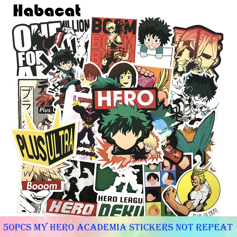 50-100Pcs/Pack My Hero Academia Graffiti Stickers Anime Stickers For Motorcycle Luggage Laptop Bicycle Skateboard Pegatinas