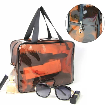 

Portable Waterproof Multi-Sizes Eco-friendly Transparent PVC Toiletry Organizer Bathroom Waterproof Travel Case Cosmetic Bag