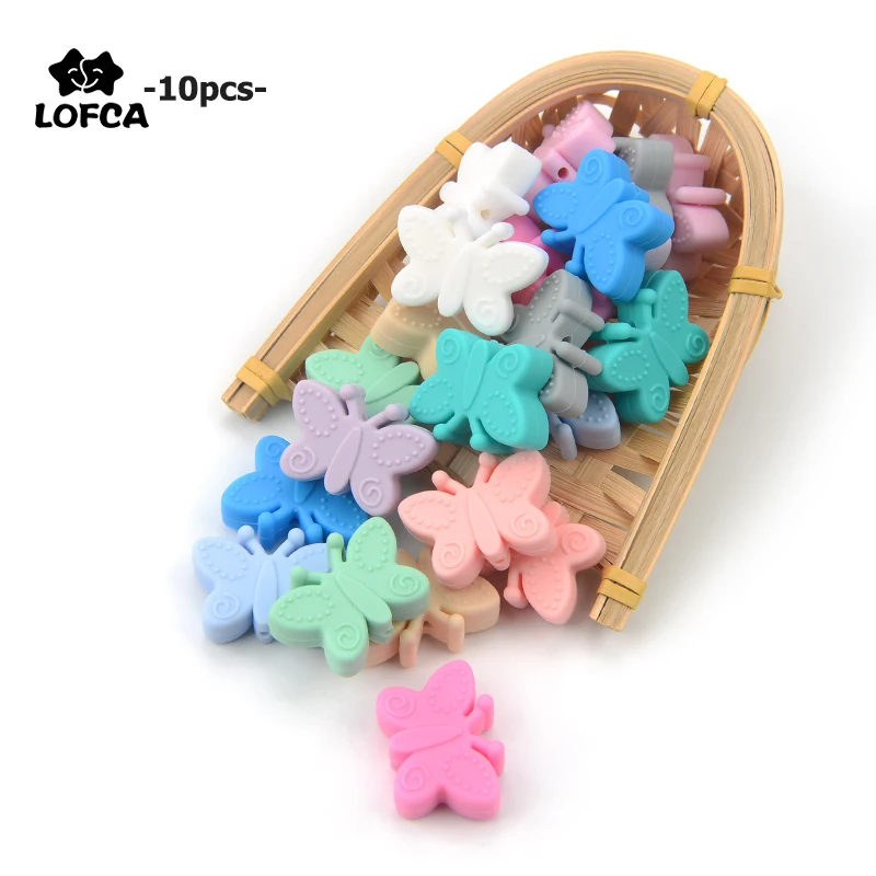 Beads Silicone Accessories Pacifier-Holder Teething Necklace Animal-Shaped Butterfly