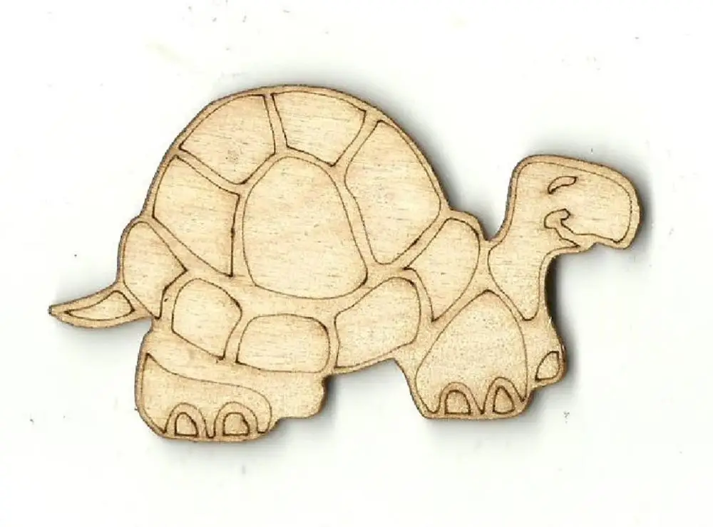 Laser Cut Out Unfinished Wood Shape Craft Supply-Turtle Tortoise