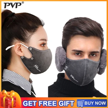 

1Pc Thicken Winter Warm Face Mouth Mask Anti Dust Anti-fog Windproof Earmuff Mouth-muffle Safety Respirator Protection For Adult