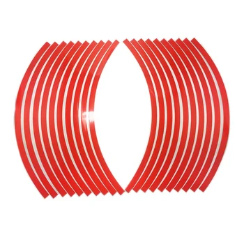 

Reflective Car sticker Motorcycle Car Stripe Wheel Sticker Ring Strips Red Useful