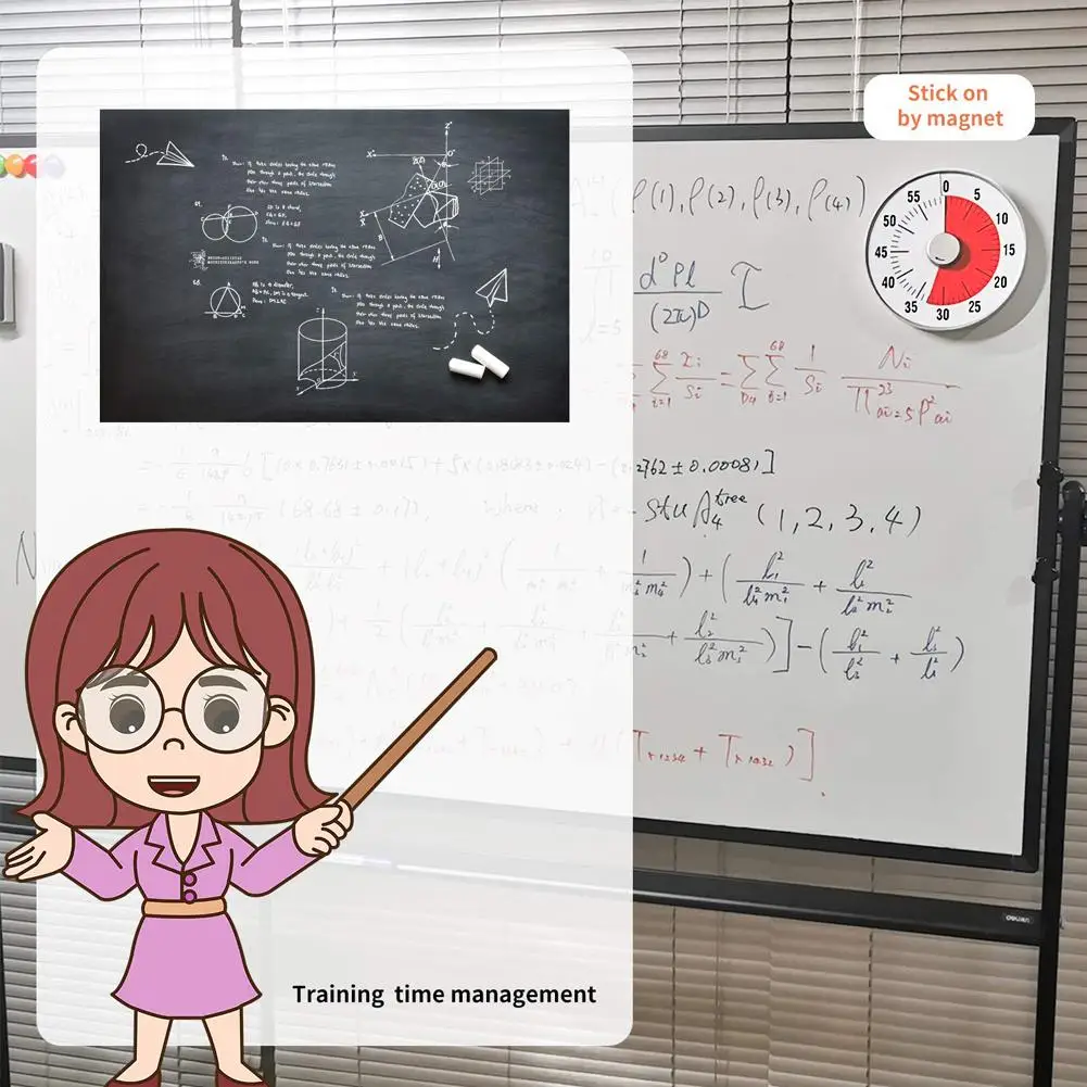  Big Classroom Visual Timer Magnet Medium 60 Minute Time Silent Operation Autism Teach Room Time Lea - 4000154161342