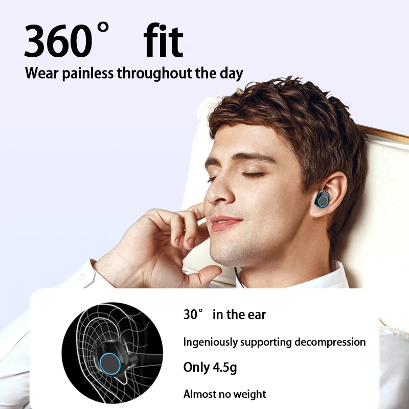CALETOP, Bluetooth 5,0, беспроводные наушники, TWS, поворотный зарядный чехол, со светодиодный дисплеем, Hi-Fi, стерео, тяжелый бас, сенсорное управление, гарнитуры