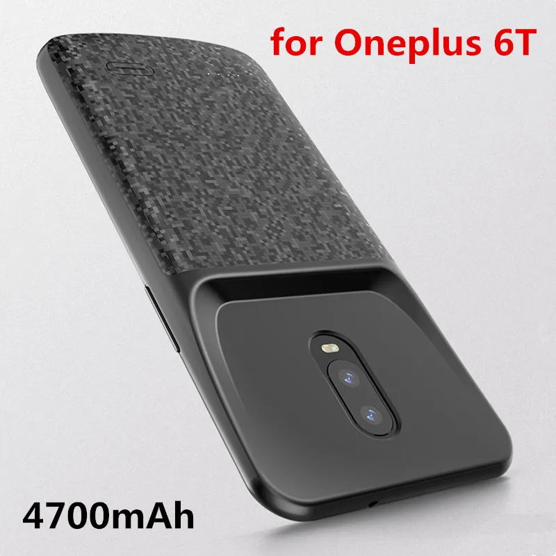 

Ultra-thin mobile power rear clip-on battery charger 4700mAh housing for Oneplus 6T and One Plus 6T battery pack charging covers
