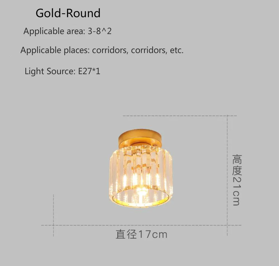Gold-Round Популярный светильник Роскошная Потолочная люстра гостиная столовая кабинет хрустальная люстра для спальни - Цвет корпуса: Gold-Round