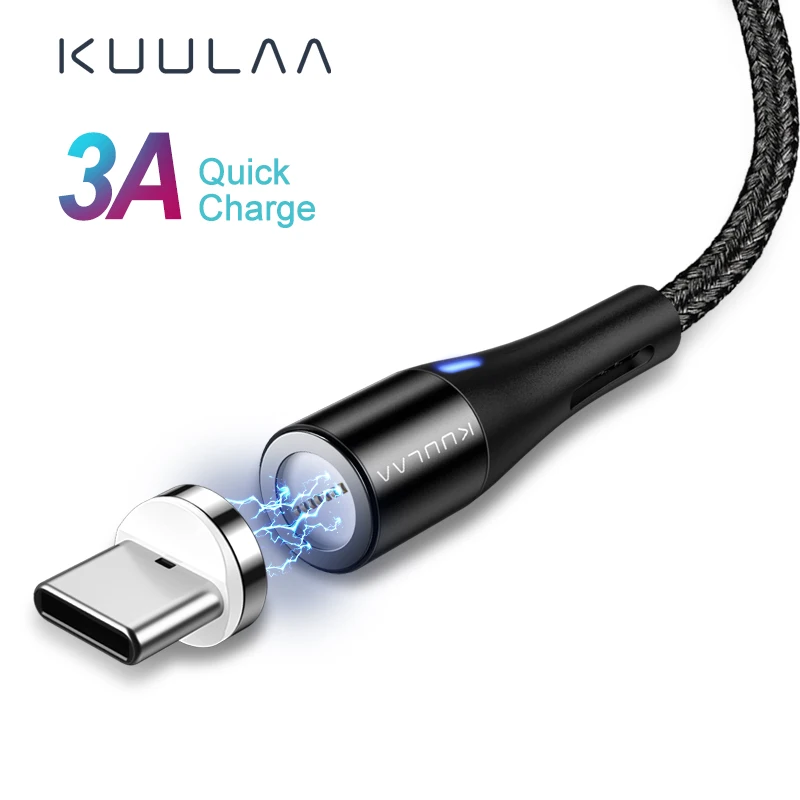 KUULAA Магнитный кабель usb type-C Быстрая Зарядка адаптер для XiaoMi мобильного телефона