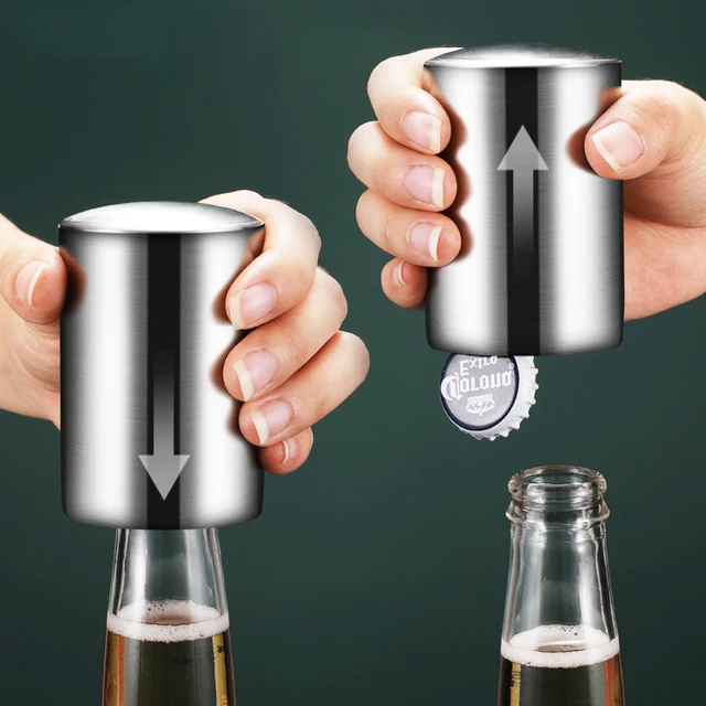 Stainless Steel Automatic Beer Bottle Opener | Easy Wine & Beer Cap Remover, Kitchen Gadget & Party Gift 1