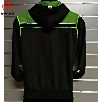 

2020 New Knight Hoodies Winter For Kawasa-ki Motocard Team Motorcycle Hoody Black/Green Zip Up Hoodie Fleece Clothing Jacket Men