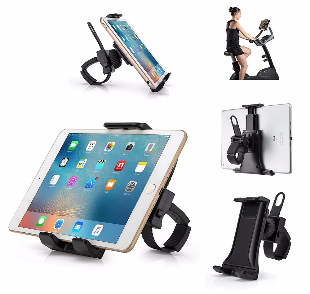 Soporte Flexible para tableta y cinta de correr, accesorio para montar en  la puerta, bicicleta giratoria con manillar, para iPad de 9,5 a 14,5  pulgadas, tableta y PC
