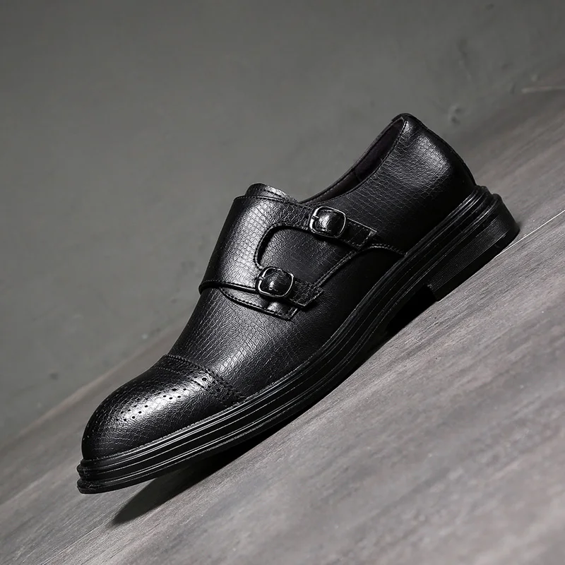 

Men Dress Shoes Leather Formal Leisure Business Men Oxfords Shoes Wedding Party Brogue Shoes