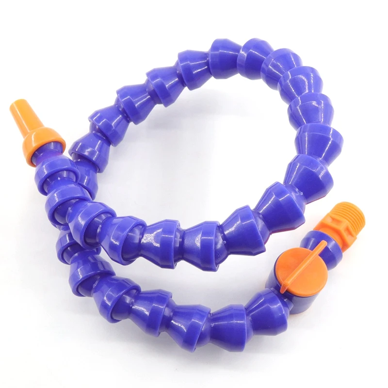 Plumbing Hose Water Pipe Pvc Plastic Hoses Plumbing Supply Hose 1/2 3/8 1/4'' Male Thread 300~700mm Plastic Flexible Water Oil Coolant Tube Hose With Nozzle for CNC Milling Lathe Cooling Pipe