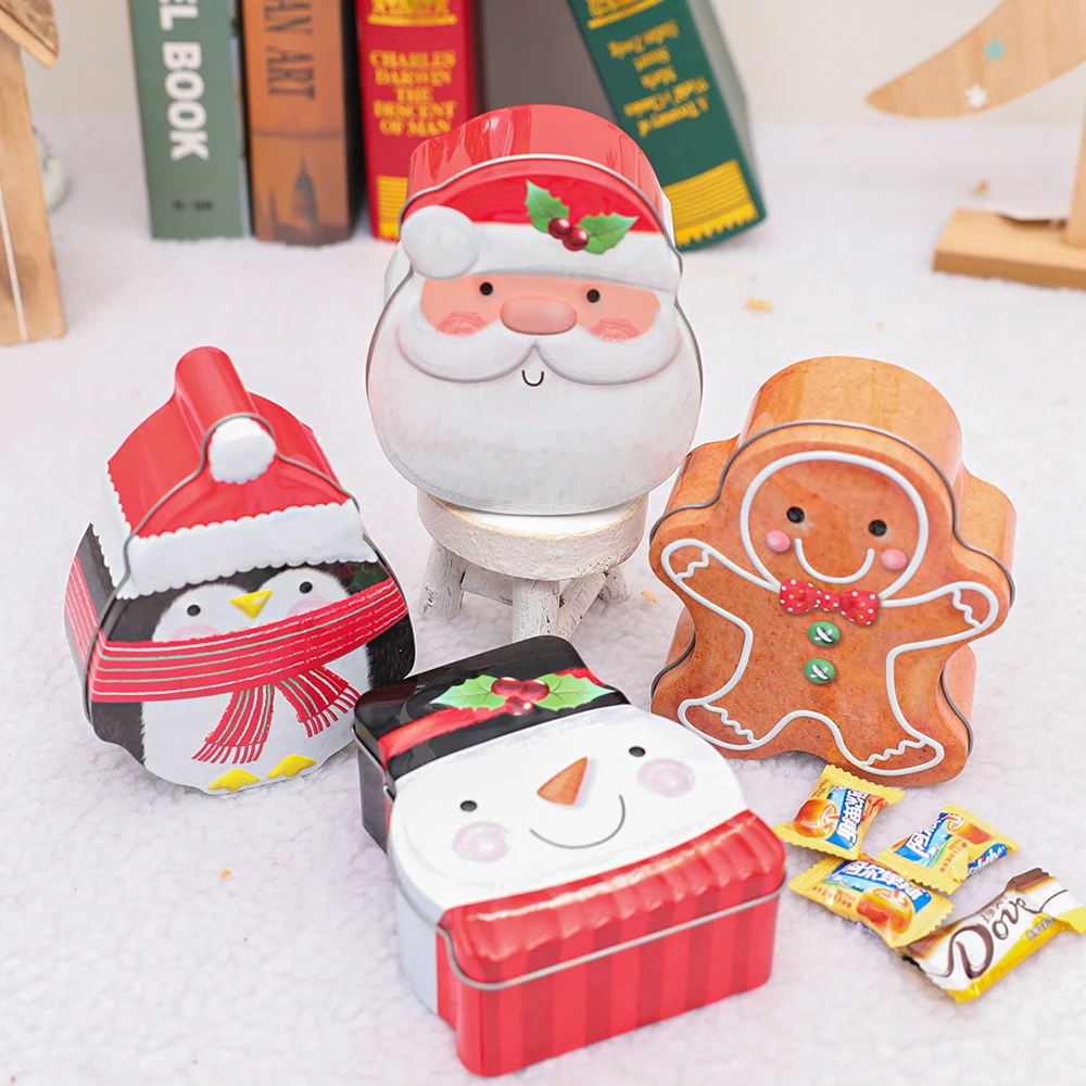 without Sugar Kurphy Box Mini Candy Jar Santa Claus Snowman Candy Jar Christmas Doll Christmas Decoration 