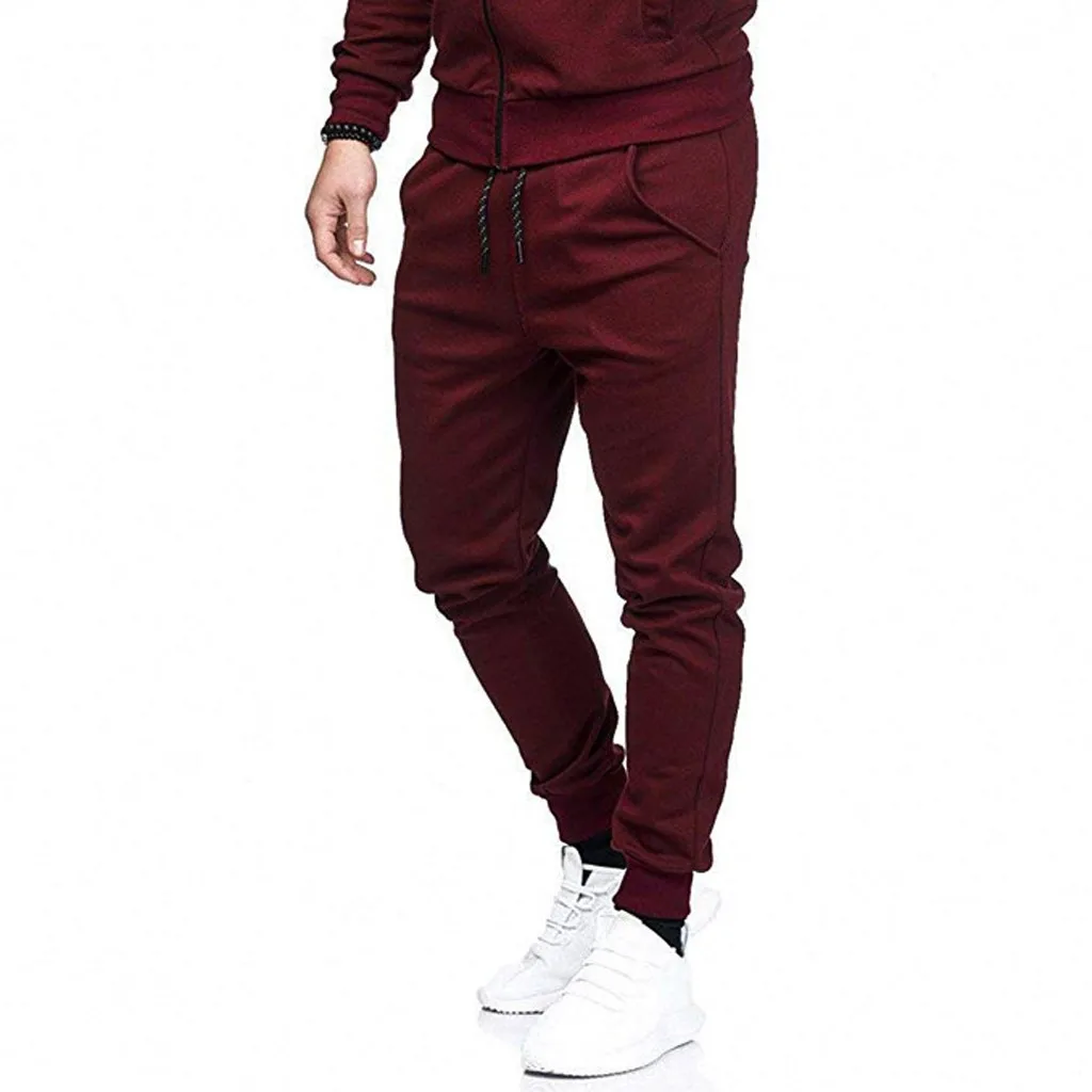 Womail pant Men Sweatpants Joggers fashion Casual Drawstring Sweatpant Trouser Loose Long Pants Sport Running Sweatpants P108
