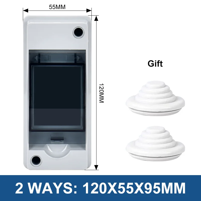 2/5/8/12/15/18/24 modi scatola di distribuzione elettrica impermeabile esterna interruttore MCB Power scatola di giunzione in plastica IP65