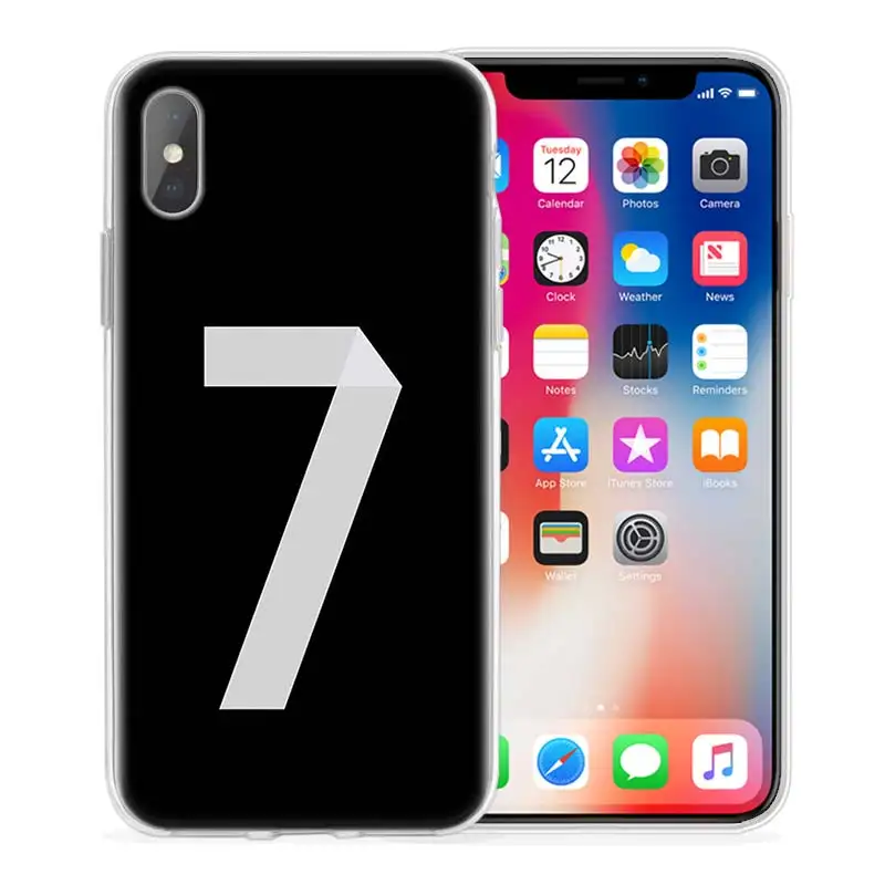 Чехол с номером 10 для Apple iphone 11 Pro XS Max XR X 7 8 6 6S Plus 5 5S SE 5C силиконовый чехол для телефона