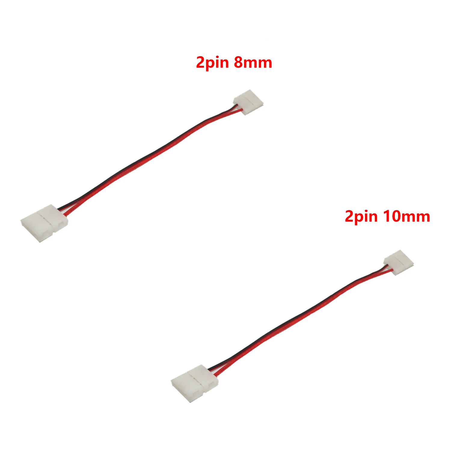 100pcs/lot 2Pin 4Pin 8mm 10mm Double Connector Cable Wire 15cm For SMD 5050 3528 2835 5630 Single Color RGB LED Strip Light Tape |